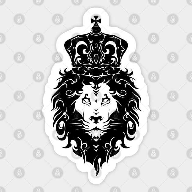 Tribal King Lion Sticker by TurkeysDesign